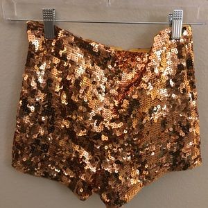 Gold Sequin Hot Shorts